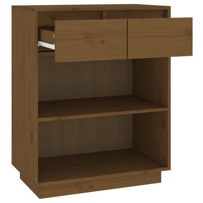 vidaXL Console Cabinet Honey Brown 60x34x75 cm Solid Wood Pine