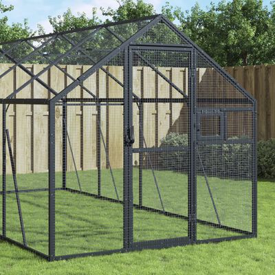 vidaXL Aviary Anthracite 1.79x8x1.85 m Aluminium