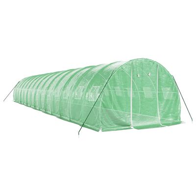 vidaXL Greenhouse with Steel Frame Green 42 m² 14x3x2 m