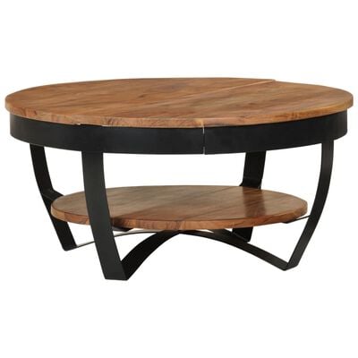 vidaXL Coffee Table 65x65x32 cm Solid Acacia Wood