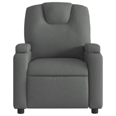 vidaXL Recliner Chair Dark Grey Fabric