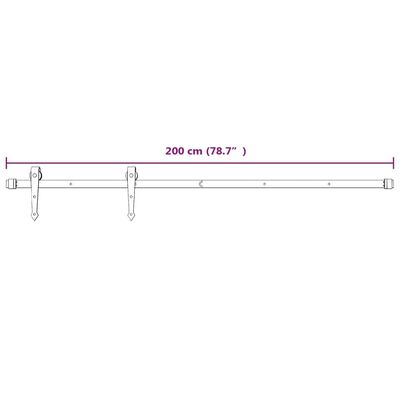 vidaXL Sliding Door with Hardware Set 80x210 cm Solid Wood Pine