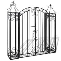 vidaXL Ornamental Garden Gate Wrought Iron 122x20.5x134 cm