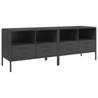 vidaXL TV Cabinets 2 pcs Black 68x39x50.5 cm Cold-rolled Steel
