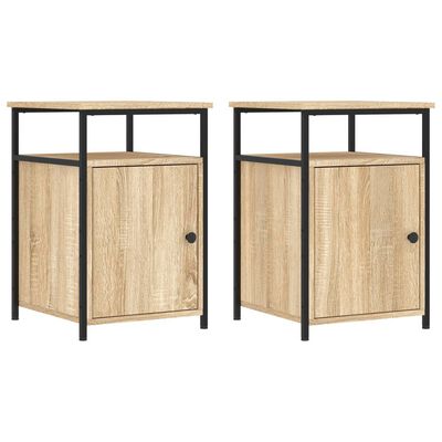 vidaXL Bedside Cabinets 2 pcs Sonoma Oak 40x42x60 cm Engineered Wood