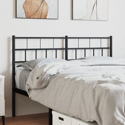 vidaXL Metal Headboard Black 135 cm