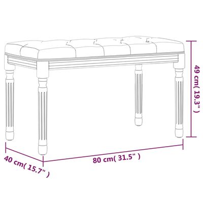 vidaXL Bench 80x40x49 cm Linen