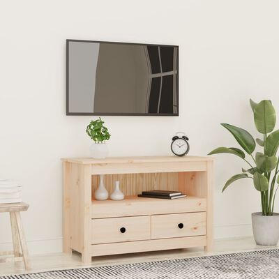 vidaXL TV Cabinet 79x35x52 cm Solid Wood Pine