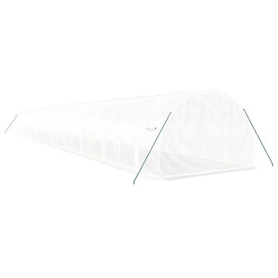 vidaXL Greenhouse with Steel Frame White 66 m² 22x3x2 m