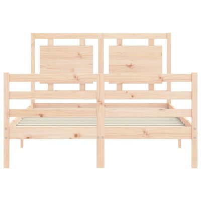 vidaXL Bed Frame without Mattress Double Solid Wood