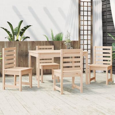 vidaXL 5 Piece Garden Dining Set Solid Wood Pine