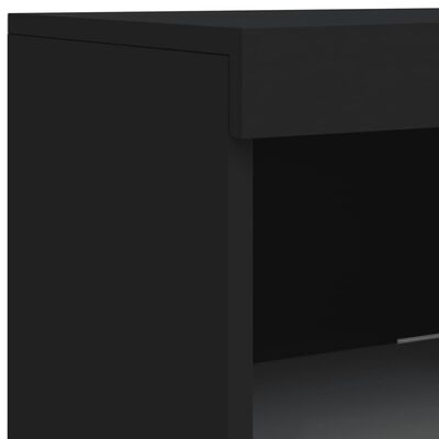 vidaXL Sideboard with LED Lights Black 283x37x100 cm