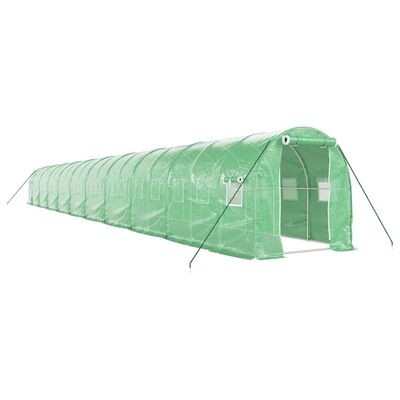 vidaXL Greenhouse with Steel Frame Green 40 m² 20x2x2 m