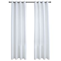 vidaXL Blackout Curtains with Metal Rings 2 pcs Off White 140x225 cm