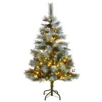 vidaXL Artificial Hinged Christmas Tree 150 LEDs 120 cm