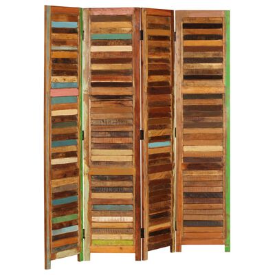 vidaXL Room Divider Solid Reclaimed Wood 170 cm