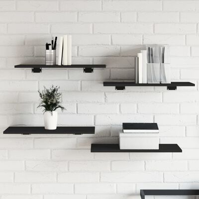 vidaXL Bookshelf Boards 8 pcs Black 60x30x1.5 cm Engineered Wood