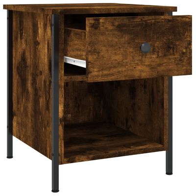 vidaXL Bedside Cabinets 2 pcs Smoked Oak 40x42x50 cm Engineered Wood