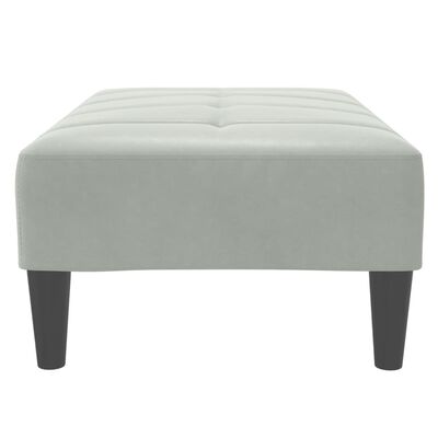 vidaXL Footstool Light Grey 77x55x31 cm Velvet