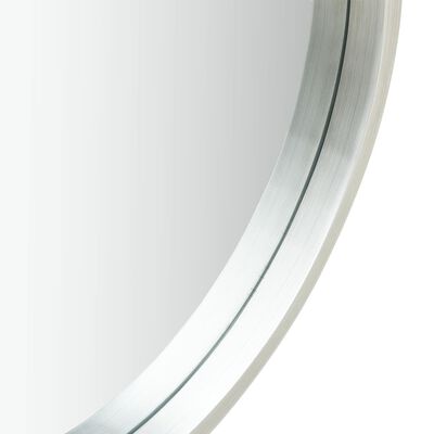 vidaXL Wall Mirror with Strap 60 cm Silver