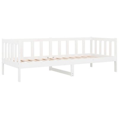 vidaXL Day Bed without Mattress White 90x190 cm Single Solid Wood Pine