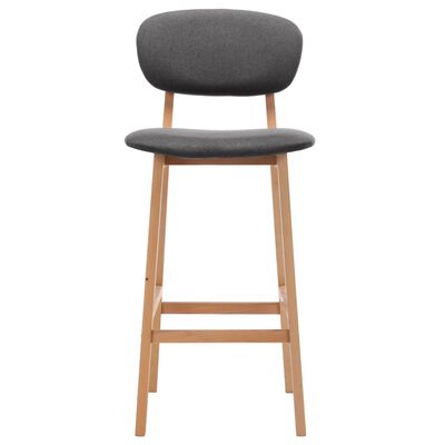 vidaXL Bar Stools 2 pcs Dark Grey Fabric