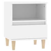 vidaXL Bedside Cabinet White 40x35x50 cm