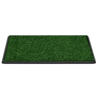 vidaXL Pet Toilets 2 pcs with Tray & Faux Turf Green 76x51x3 cm WC