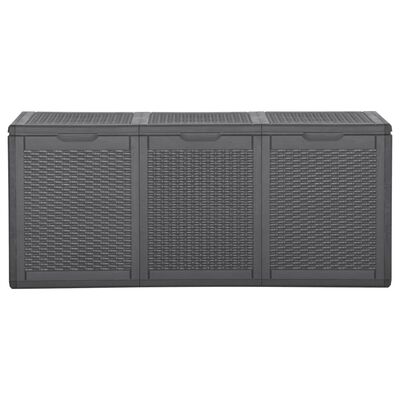 vidaXL Garden Storage Box 270L Black PP Rattan