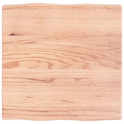 vidaXL Table Top Light Brown 60x60x(2-4) cm Treated Solid Wood Live Edge