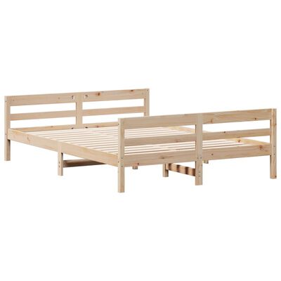 vidaXL Bed Frame without Mattress 140x200 cm Solid Wood Pine