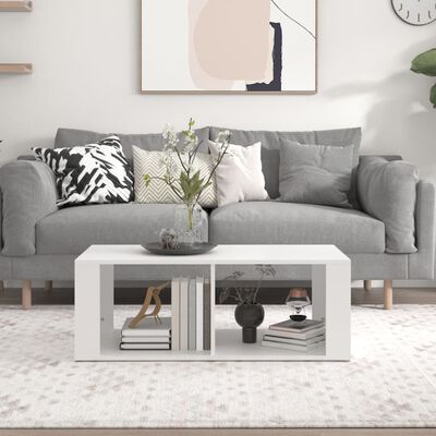 vidaXL Coffee Table White 100x50x36 cm Engineered Wood