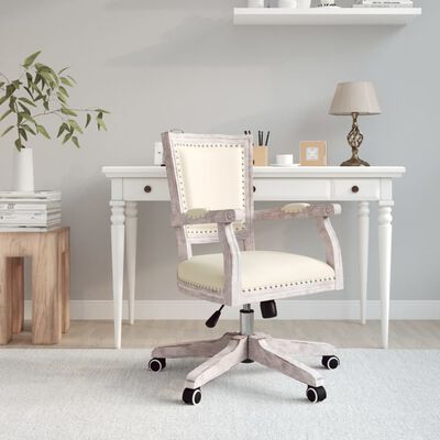 vidaXL Swivel Office Chair Linen