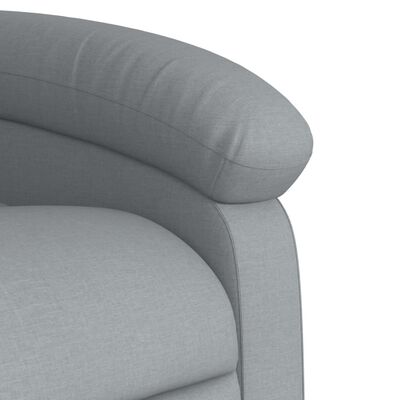 vidaXL Massage Recliner Chair Light Grey Fabric