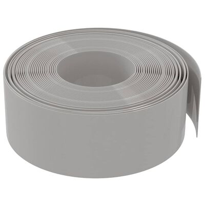 vidaXL Garden Edging Grey 10 m 20 cm Polyethylene