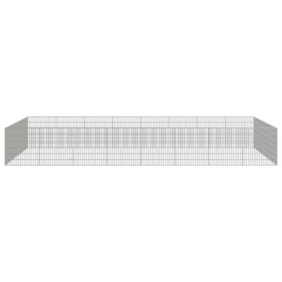 vidaXL Free Range Animal Enclosure 24-Panel 54x60 cm Galvanised Iron