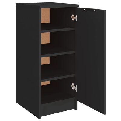 vidaXL Shoe Cabinet Black 30x35x70 cm Engineered Wood