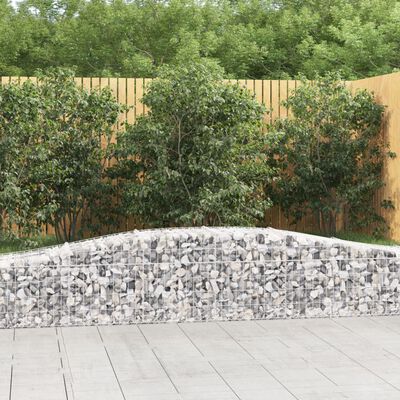 vidaXL Arched Gabion Baskets 2 pcs 400x50x40/60 cm Galvanised Iron