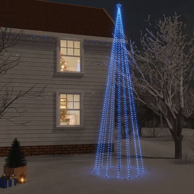 vidaXL Christmas Tree with Spike Blue 1134 LEDs 800 cm