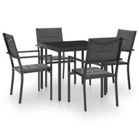 vidaXL 5 Piece Outdoor Dining Set Steel