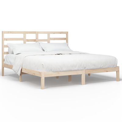 vidaXL Bed Frame without Mattress Solid Wood 180x200 cm Super King