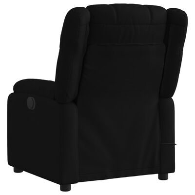 vidaXL Massage Recliner Chair Black Fabric