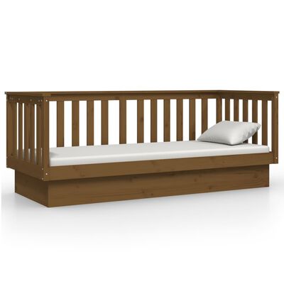 vidaXL Day Bed without Mattress Honey Brown 90x190 cm Single Solid Wood Pine