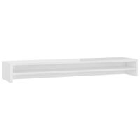 vidaXL Monitor Stand High Gloss White 100x24x13 cm Engineered Wood