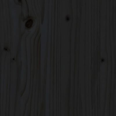 vidaXL Bed Headboard Black 186x4x104 cm Solid Wood Pine