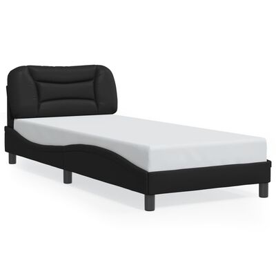 vidaXL Bed Frame without Mattress Black 90x190 cm Faux Leather