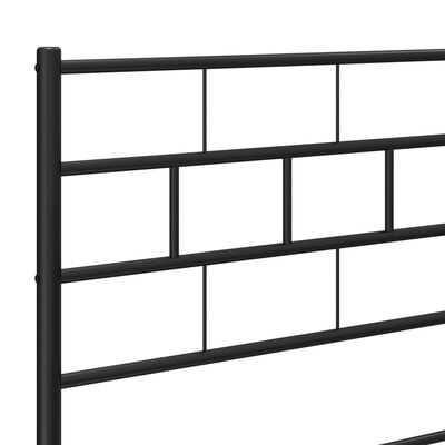 vidaXL Metal Headboard Black 150 cm