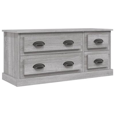 vidaXL TV Cabinet Grey Sonoma 100x35.5x45 cm Engineered Wood