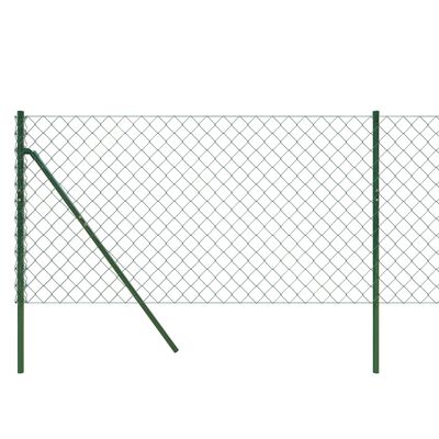 vidaXL Chain Link Fence Green 0.8x25 m