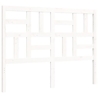 vidaXL Bed Frame without Mattress White Double Solid Wood Pine